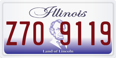 IL license plate Z709119