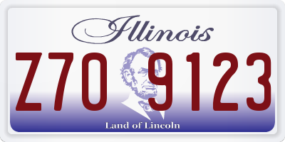 IL license plate Z709123