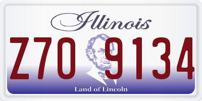 IL license plate Z709134