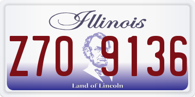 IL license plate Z709136