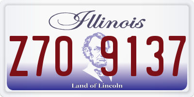 IL license plate Z709137