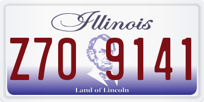 IL license plate Z709141