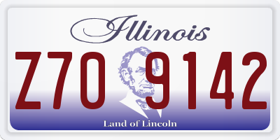 IL license plate Z709142