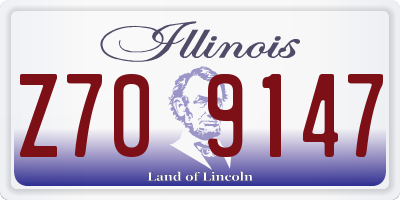 IL license plate Z709147
