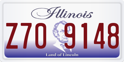 IL license plate Z709148