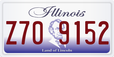 IL license plate Z709152