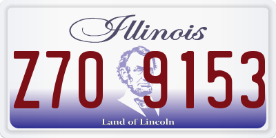 IL license plate Z709153