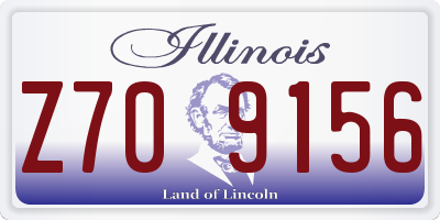 IL license plate Z709156