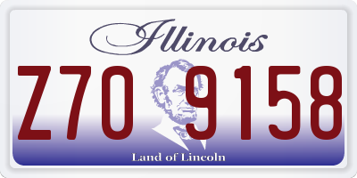 IL license plate Z709158
