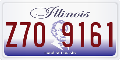 IL license plate Z709161
