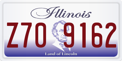 IL license plate Z709162