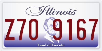 IL license plate Z709167