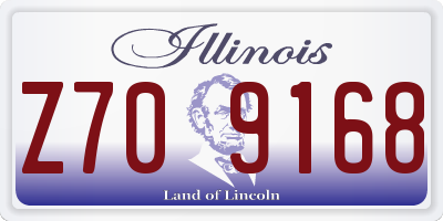 IL license plate Z709168