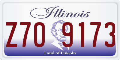 IL license plate Z709173