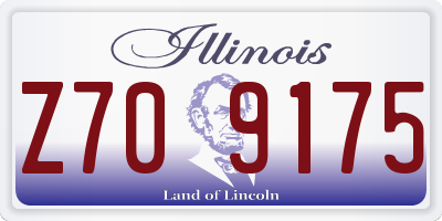 IL license plate Z709175