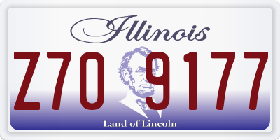 IL license plate Z709177