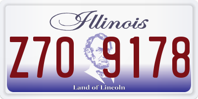 IL license plate Z709178