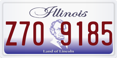 IL license plate Z709185