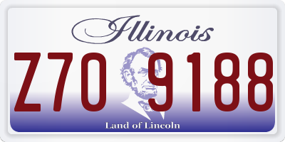 IL license plate Z709188