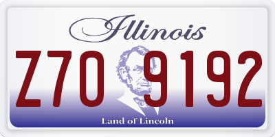 IL license plate Z709192