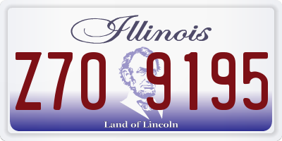 IL license plate Z709195