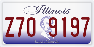 IL license plate Z709197