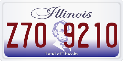 IL license plate Z709210