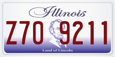 IL license plate Z709211