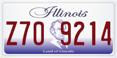 IL license plate Z709214