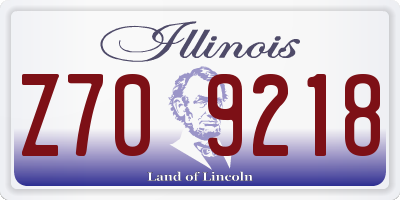 IL license plate Z709218