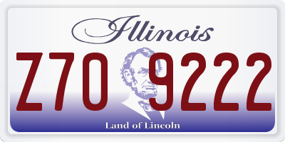 IL license plate Z709222