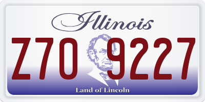 IL license plate Z709227