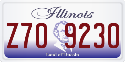 IL license plate Z709230