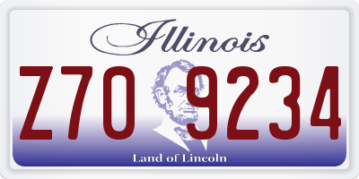 IL license plate Z709234