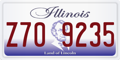 IL license plate Z709235