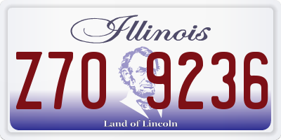 IL license plate Z709236