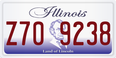 IL license plate Z709238