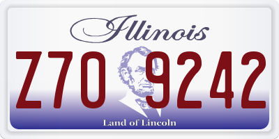 IL license plate Z709242