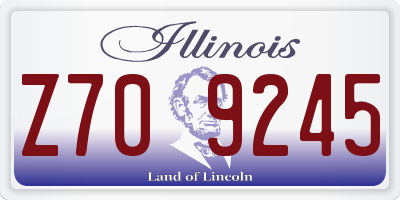 IL license plate Z709245
