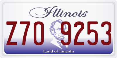 IL license plate Z709253