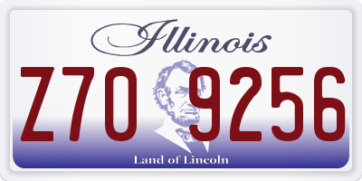 IL license plate Z709256
