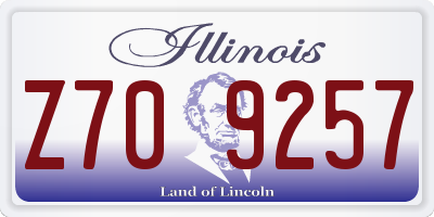 IL license plate Z709257