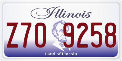 IL license plate Z709258
