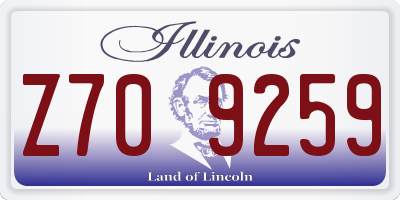 IL license plate Z709259