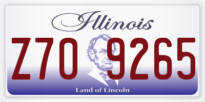 IL license plate Z709265