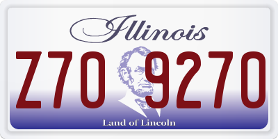 IL license plate Z709270