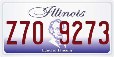 IL license plate Z709273