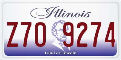 IL license plate Z709274