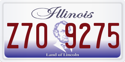 IL license plate Z709275