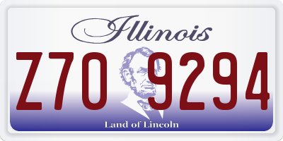 IL license plate Z709294